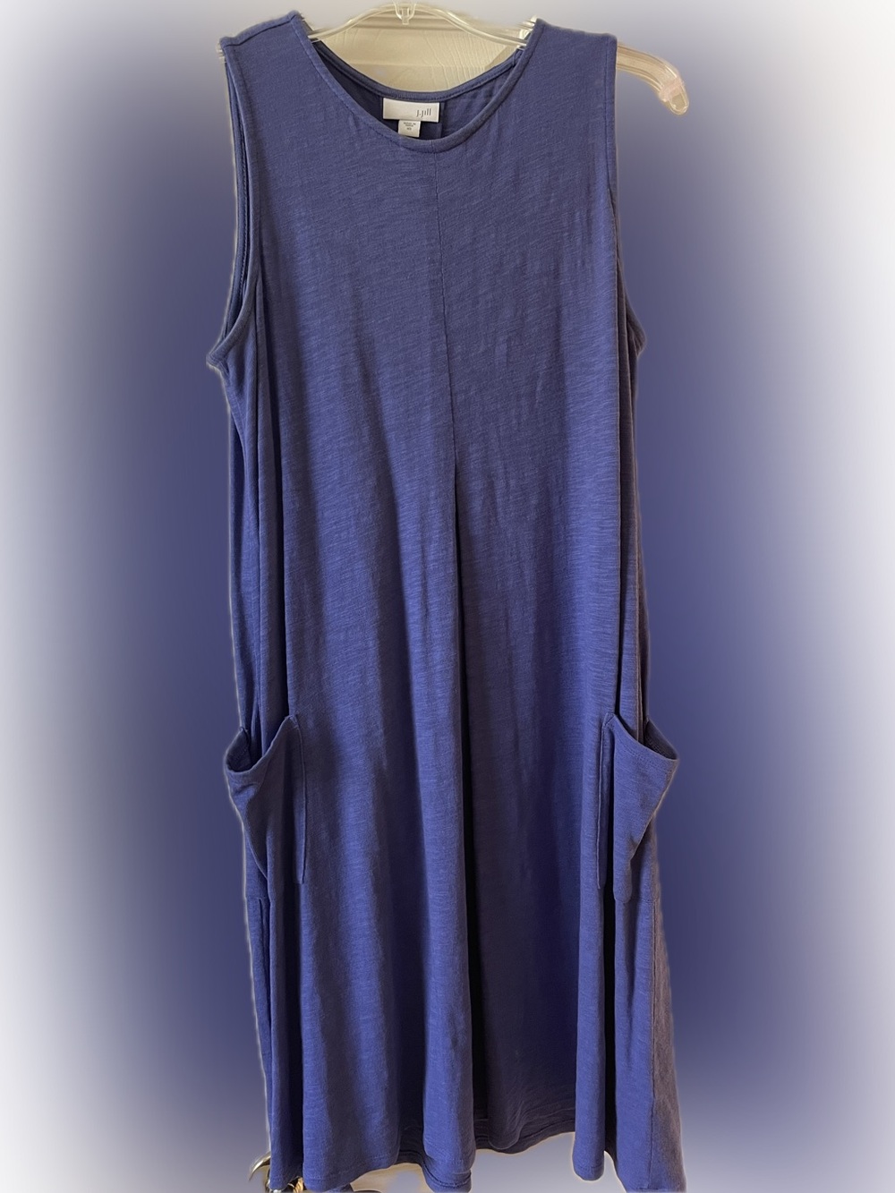 J. Jill Sleeveless Pocket A-Line Dress in Periwinkle Blue Sz XS